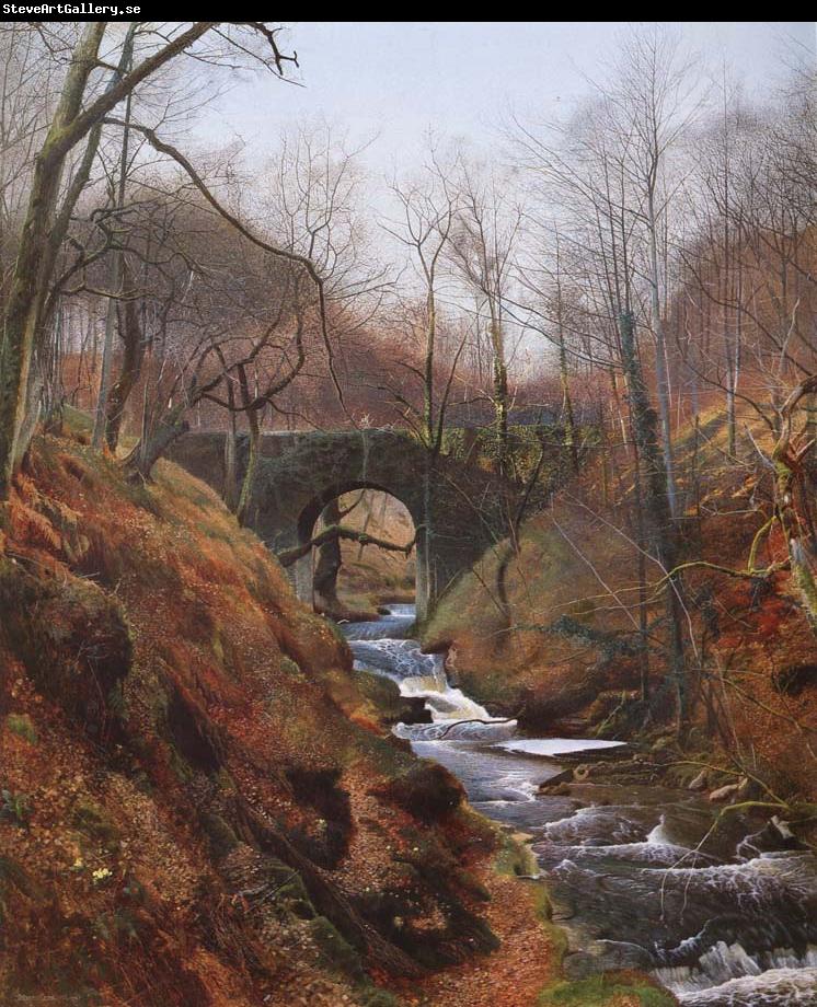 Atkinson Grimshaw Ghyll Beck Barden Yorkshire Early Spring